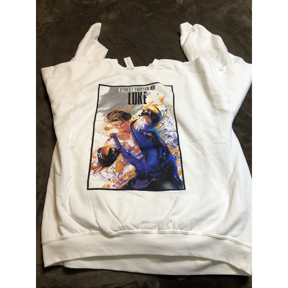 Street Fighter Warrior  LUKE Sweatshirt Long Sleeve  Size XLarge NWT